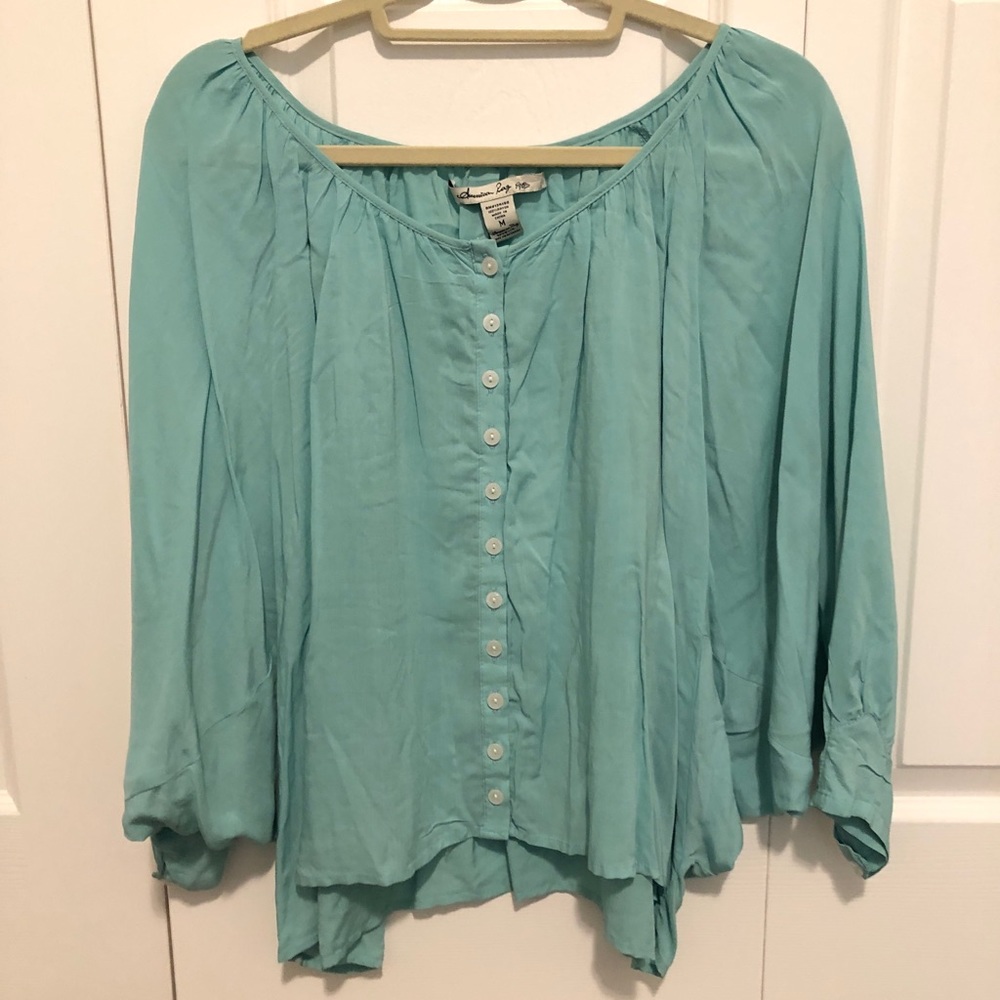 American Rag blue button down blouse